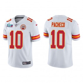 Isaih Pacheco Men's Kansas City Chiefs Super Bowl LVII White Vapor Limited Jersey