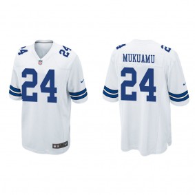 Men's Dallas Cowboys Israel Mukuamu White Game Jersey