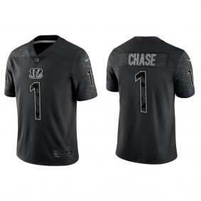 Ja'Marr Chase Cincinnati Bengals Black Reflective Limited Jersey