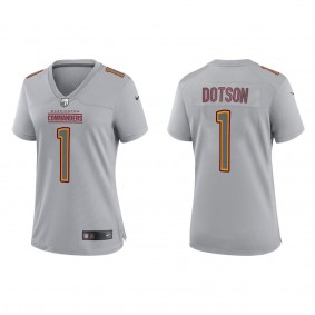 Jahan Dotson Women's Washington Commanders Gray Atmosphere Fashion Game Jersey