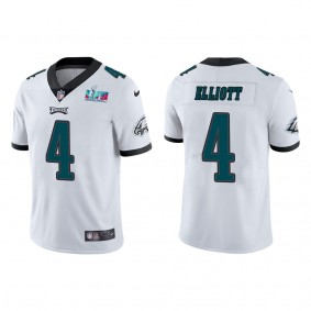 Jake Elliott Men's Philadelphia Eagles Super Bowl LVII White Vapor Limited Jersey