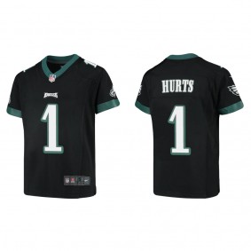 Youth Jalen Hurts Philadelphia Eagles Black Game Jersey