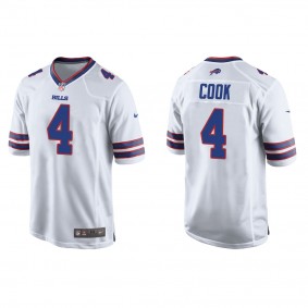 Men's James Cook Buffalo Bills White Game Jersey