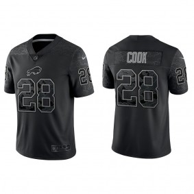 James Cook Buffalo Bills Black Reflective Limited Jersey