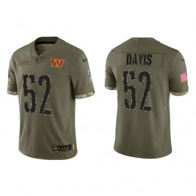 Jamin Davis Washington Commanders Olive 2022 Salute To Service Limited Jersey