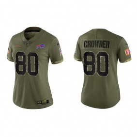 Jamison Crowder Women's Buffalo Bills Olive 2022 Salute To Service Limited Jersey