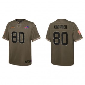 Jamison Crowder Youth Buffalo Bills Olive 2022 Salute To Service Limited Jersey