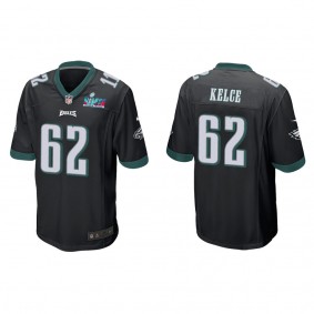 Jason Kelce Men's Philadelphia Eagles Super Bowl LVII Black Game Jersey