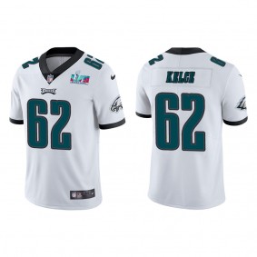 Jason Kelce Men's Philadelphia Eagles Super Bowl LVII White Vapor Limited Jersey