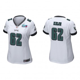 Jason Kelce Women's Philadelphia Eagles Super Bowl LVII White Game Jersey