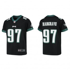 Youth Javon Hargrave Philadelphia Eagles Black Game Jersey