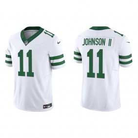 Jermaine Johnson II Men's New York Jets White Legacy Vapor F.U.S.E. Limited Jersey