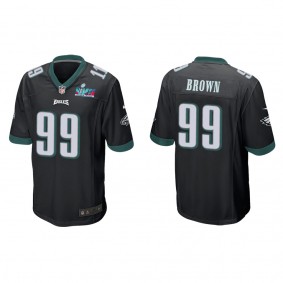 Jerome Brown Men's Philadelphia Eagles Super Bowl LVII Black Game Jersey