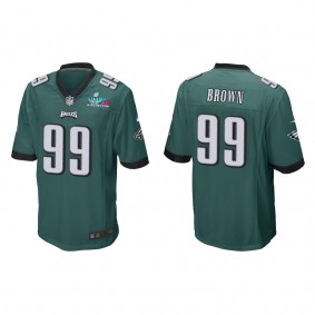 Jerome Brown Men's Philadelphia Eagles Super Bowl LVII Midnight Green Game Jersey