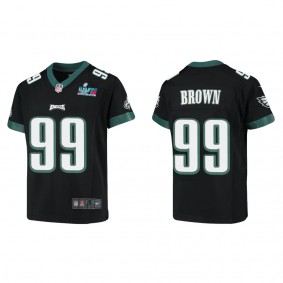 Jerome Brown Youth Philadelphia Eagles Super Bowl LVII Black Game Jersey