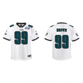 Jerome Brown Youth Philadelphia Eagles Super Bowl LVII White Game Jersey