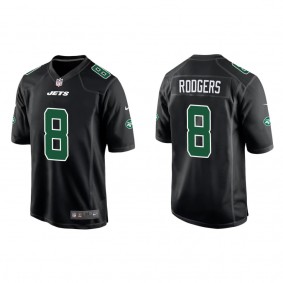 Jersey New York Jets Aaron Rodgers Men's Fashion Game Black