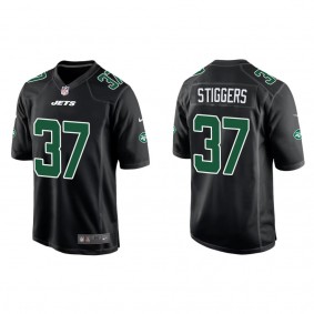 Jersey Qwan'tez Stiggers New York Jets Men's Fashion Game Black