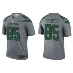 Men's New York Jets Diontae Spencer Gray Inverted Legend Jersey