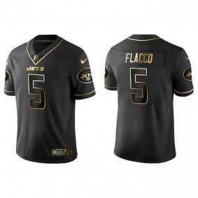 Men's Joe Flacco New York Jets Black Golden Edition Jersey