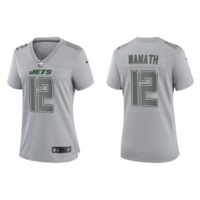 Joe Namath Women's New York Jets Gray Atmosphere Fashion Game Jersey