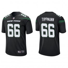 Men's New York Jets Joe Tippmann Black 2023 NFL Draft Game Jersey