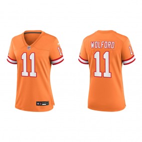 John Wolford Women's Tampa Bay Buccaneers Orange Throwback Game Jersey