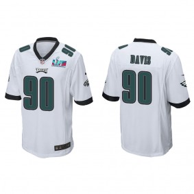 Jordan Davis Men's Philadelphia Eagles Super Bowl LVII White Game Jersey