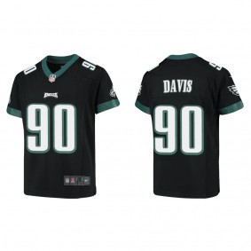 Youth Jordan Davis Philadelphia Eagles Black Game Jersey