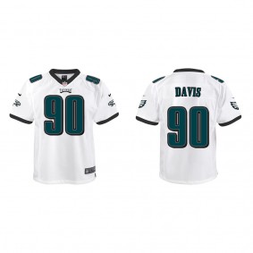 Youth Jordan Davis Philadelphia Eagles White Game Jersey