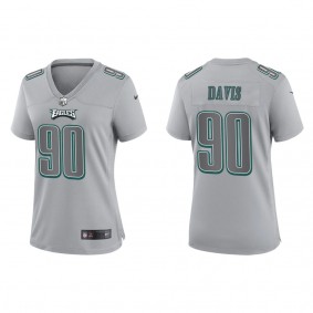 Jordan Davis Women's Philadelphia Eagles Gray Atmosphere Fashion Game Jersey