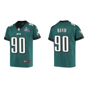 Jordan Davis Youth Philadelphia Eagles Super Bowl LVII Midnight Green Game Jersey