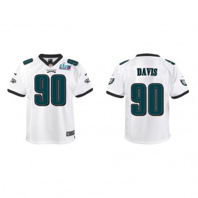 Jordan Davis Youth Philadelphia Eagles Super Bowl LVII White Game Jersey