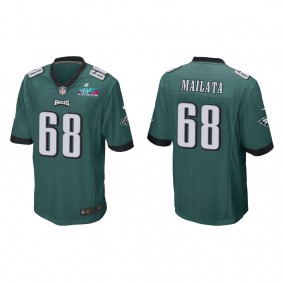 Jordan Mailata Men's Philadelphia Eagles Super Bowl LVII Midnight Green Game Jersey