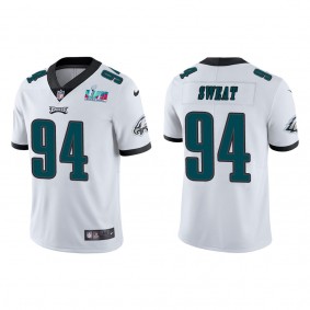 Josh Sweat Men's Philadelphia Eagles Super Bowl LVII White Vapor Limited Jersey