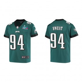 Josh Sweat Youth Philadelphia Eagles Super Bowl LVII Midnight Green Game Jersey