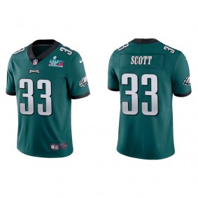 Josiah Scott Men's Philadelphia Eagles Super Bowl LVII Green Vapor Limited Jersey