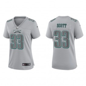 Josiah Scott Women's Philadelphia Eagles Gray Atmosphere Fashion Game Jersey