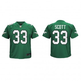 Josiah Scott Youth Philadelphia Eagles Kelly Green Alternate Game Jersey