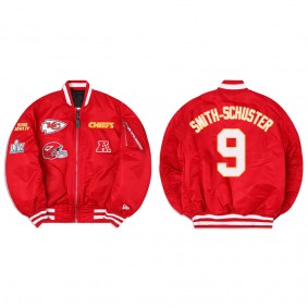 JuJu Smith-Schuster Alpha Industries X Kansas City Chiefs MA-1 Bomber Red Jacket