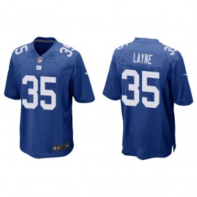 Men's New York Giants Justin Layne Royal Game Jersey