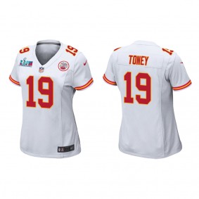 Kadarius Toney Women's Kansas City Chiefs Super Bowl LVII White Game Jersey