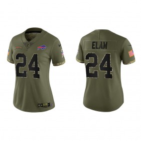 Kaiir Elam Women's Buffalo Bills Olive 2022 Salute To Service Limited Jersey