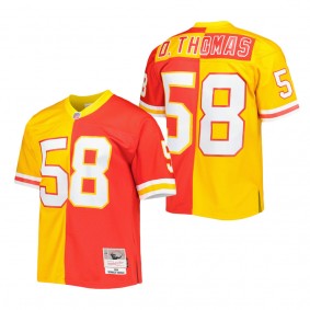 Men's Kansas City Chiefs Derrick Thomas Mitchell & Ness Red Gold 1994 Split Legacy Replica Jersey