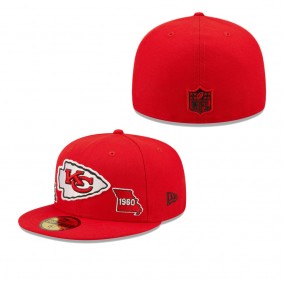 Men's Kansas City Chiefs Red Identity 59FIFTY Fitted Hat