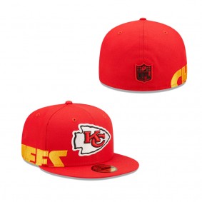 Kansas City Chiefs Red Side Split 59FIFTY Fitted Hat