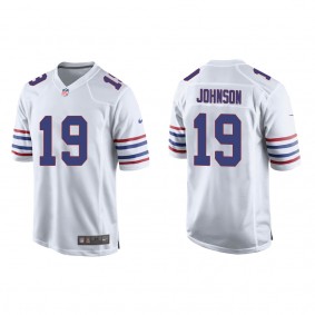 Men's Buffalo Bills KeeSean Johnson White Alternate Game Jersey