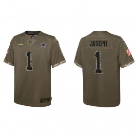 Kelvin Joseph Youth Dallas Cowboys Olive 2022 Salute To Service Limited Jersey