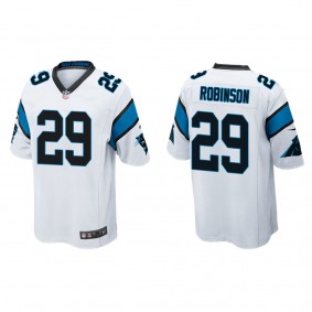 Men's Carolina Panthers Kenny Robinson White Game Jersey