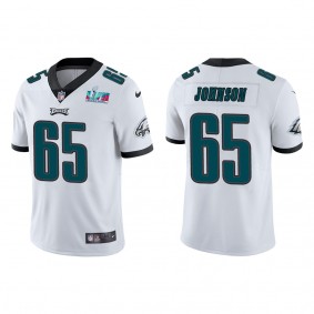 Lane Johnson Men's Philadelphia Eagles Super Bowl LVII White Vapor Limited Jersey